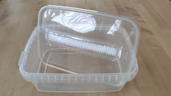 Plastic box, lid with microfilter